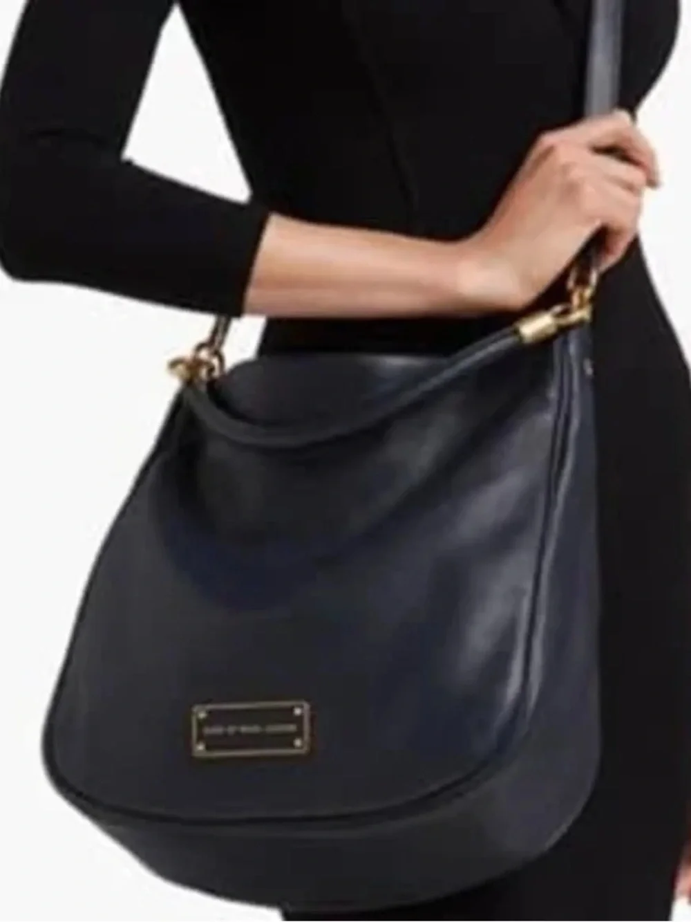 Marc by Marc Jacobs Too Hot to Handle Black Leather Hobo Shoulder Bag - Picture 6 of 6